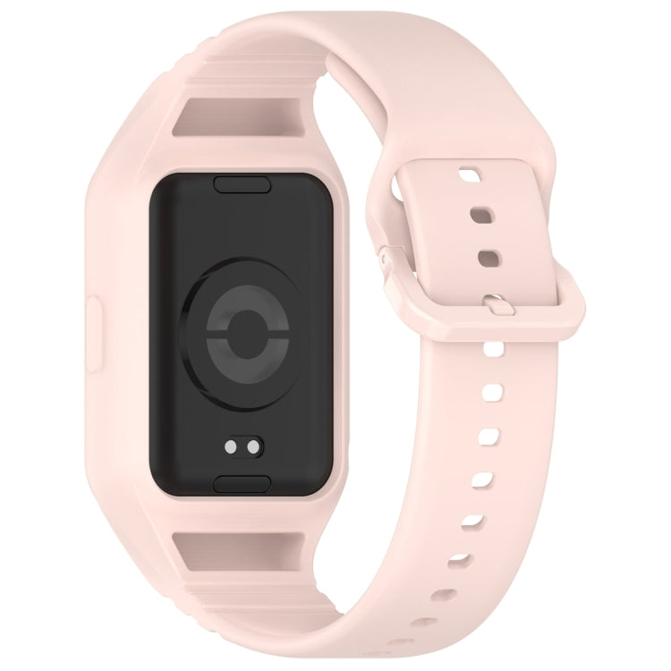 For Xiaomi Mi Band 8 Pro Solid Color Integrated TPU Watch Band(Light Pink) - Watch Bands by PMC Jewellery | Online Shopping South Africa | PMC Jewellery