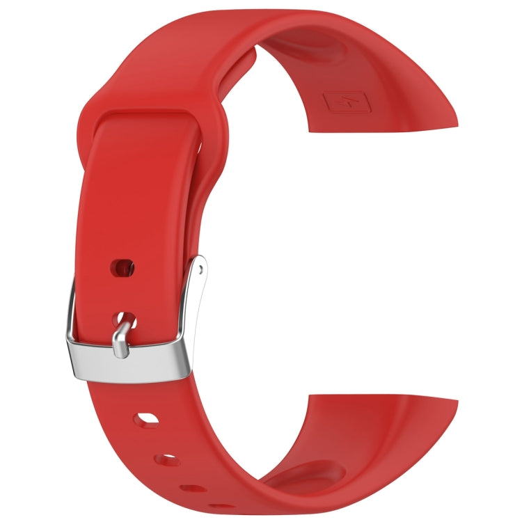 For Mambo Band 6S Solid Color Silver Buckle Silicone Watch Band(Red) - Watch Bands by PMC Jewellery | Online Shopping South Africa | PMC Jewellery