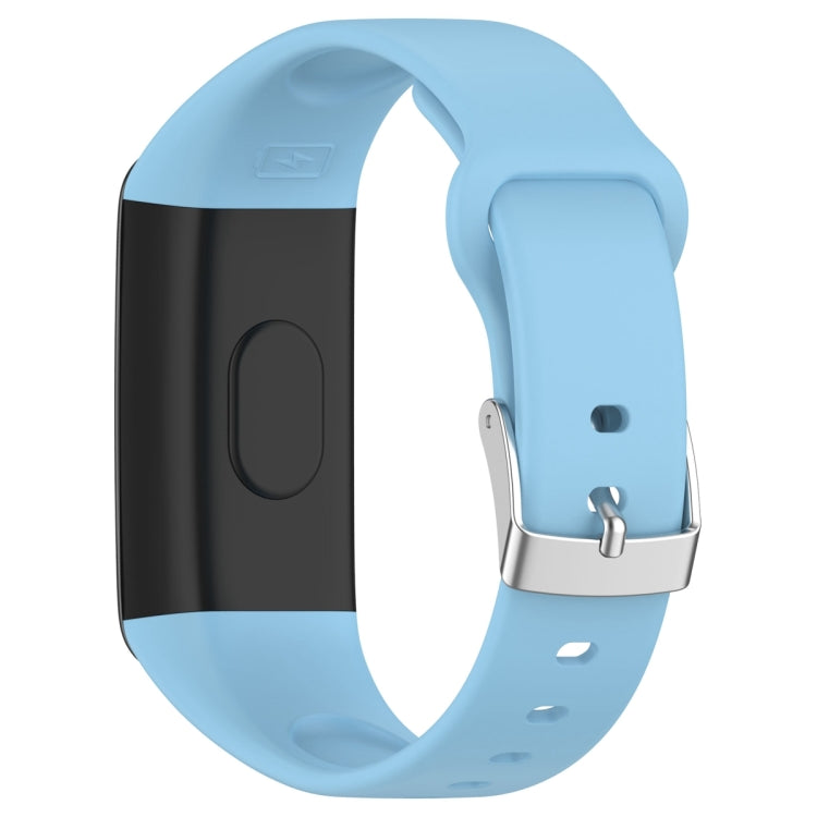 For Mambo Band 6S Solid Color Silver Buckle Silicone Watch Band(Light Blue) - Watch Bands by PMC Jewellery | Online Shopping South Africa | PMC Jewellery