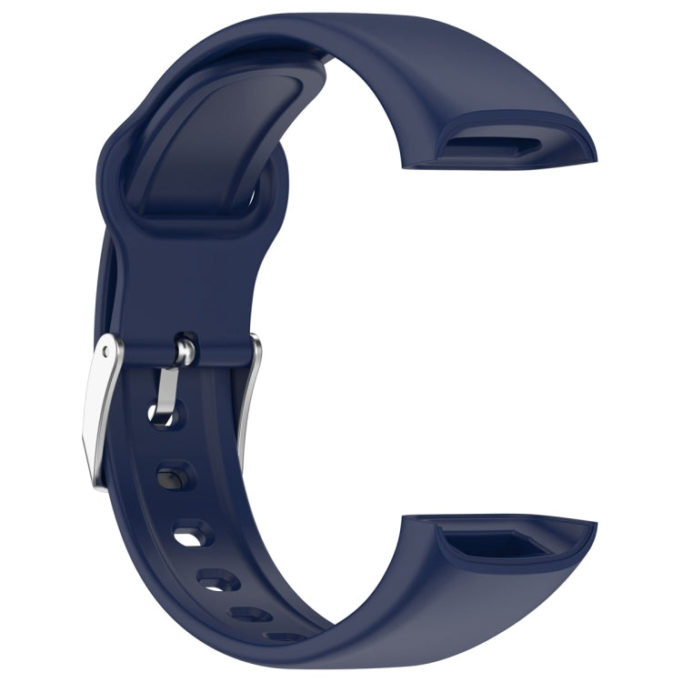 For Mambo Band 6S Solid Color Silver Buckle Silicone Watch Band(Midnight Blue) - Watch Bands by PMC Jewellery | Online Shopping South Africa | PMC Jewellery