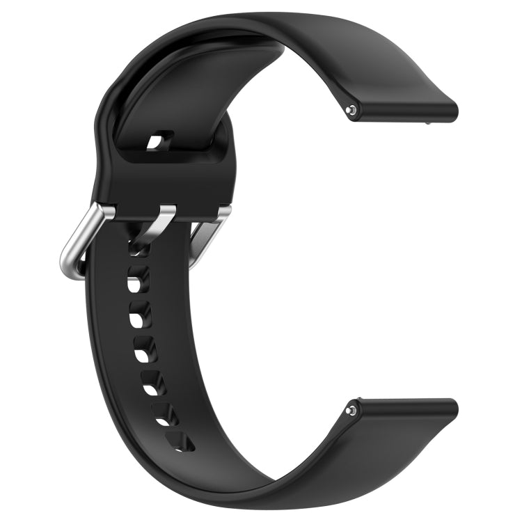 For CMF Watch Pro D395 22mm Solid Color Silver Buckle Silicone Watch Band, Size:L(Black) - Watch Bands by PMC Jewellery | Online Shopping South Africa | PMC Jewellery