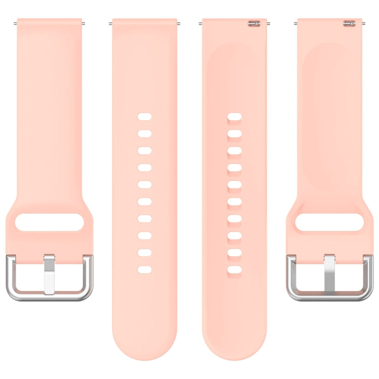 For CMF Watch Pro D395 22mm Solid Color Silver Buckle Silicone Watch Band, Size:L(Light Pink) - Watch Bands by PMC Jewellery | Online Shopping South Africa | PMC Jewellery