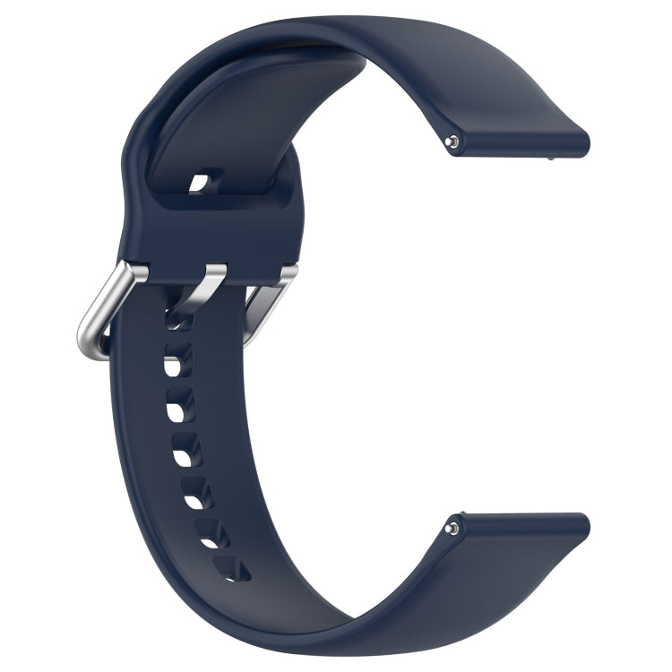 For CMF Watch Pro D395 22mm Solid Color Silver Buckle Silicone Watch Band, Size:L(Midnight Blue) - Watch Bands by PMC Jewellery | Online Shopping South Africa | PMC Jewellery