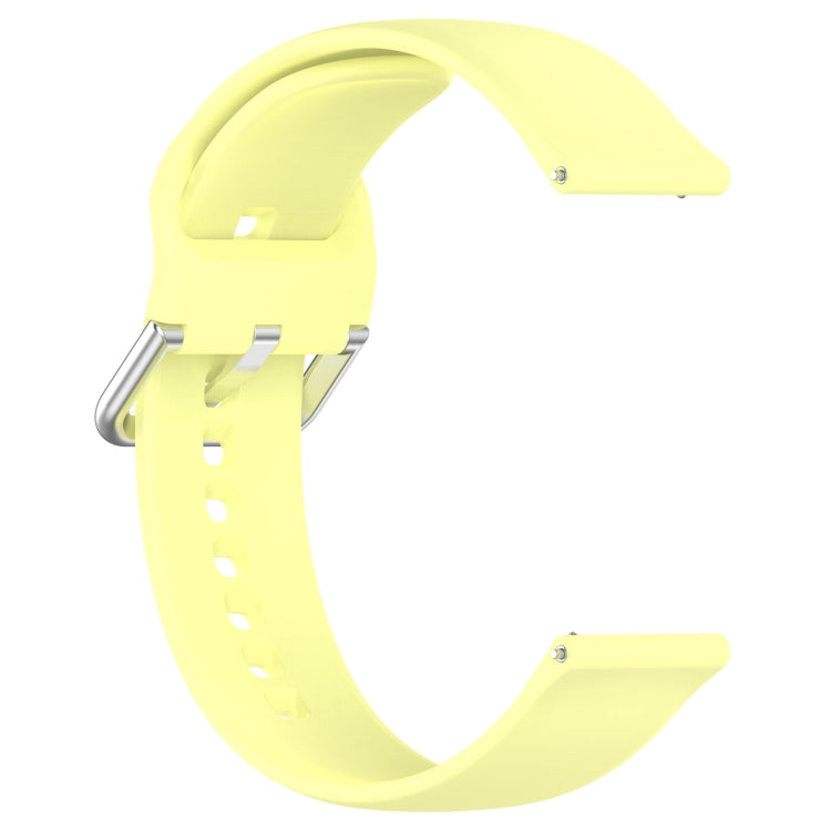 For CMF Watch Pro D395 22mm Solid Color Silver Buckle Silicone Watch Band, Size:S(Yellow) - Watch Bands by PMC Jewellery | Online Shopping South Africa | PMC Jewellery