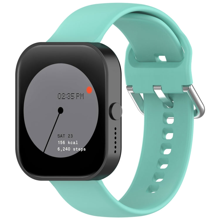 For CMF Watch Pro D395 22mm Solid Color Silver Buckle Silicone Watch Band, Size:S(Teal) - Watch Bands by PMC TechLife | Online Shopping South Africa | PMC TechLife