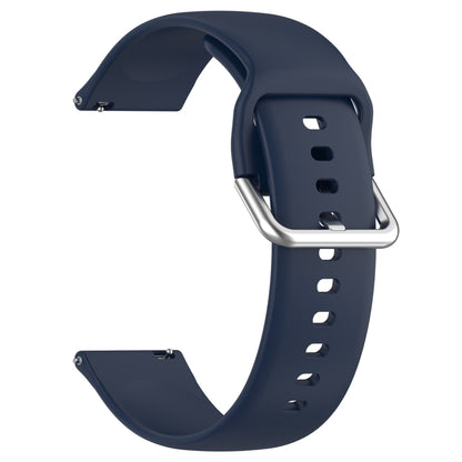 For CMF Watch Pro D395 22mm Solid Color Silver Buckle Silicone Watch Band, Size:S(Midnight Blue) - Watch Bands by PMC Jewellery | Online Shopping South Africa | PMC Jewellery