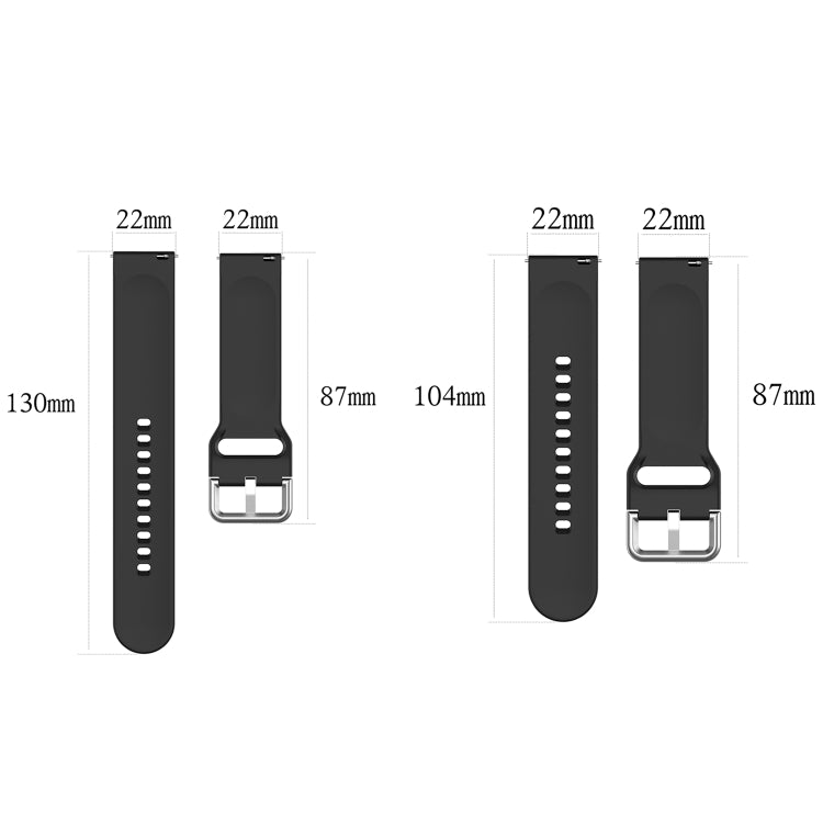 For CMF Watch Pro D395 22mm Solid Color Silver Buckle Silicone Watch Band, Size:S(Grey) - Watch Bands by PMC TechLife | Online Shopping South Africa | PMC TechLife