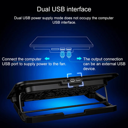 ICE COOREL Notebook Computer Base Speed Control Silent Six-fan Cooling Holder Cooling Rack, Style: Premium Edition(Dazzling Red) - Laptop Stand by PMC Jewellery | Online Shopping South Africa | PMC Jewellery | Buy Now Pay Later Mobicred