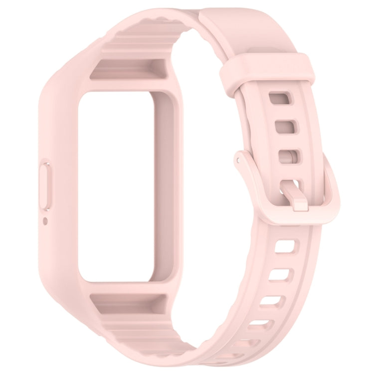 For Samsung Galaxy Fit 3 Solid Color Integrated TPU Watch Band(Light Pink) - Watch Bands by PMC Jewellery | Online Shopping South Africa | PMC Jewellery