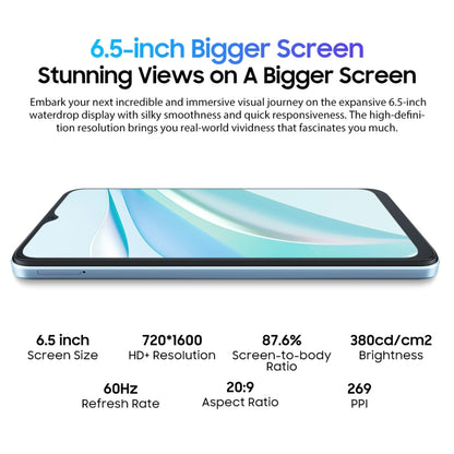 [HK Warehouse] Blackview WAVE 6C, 2GB+32GB, 6.5 inch Android 13 Unisoc SC9863A Octa Core up to 1.6GHz, Network: 4G, OTG(Blue) - Blackview by Blackview | Online Shopping South Africa | PMC Jewellery