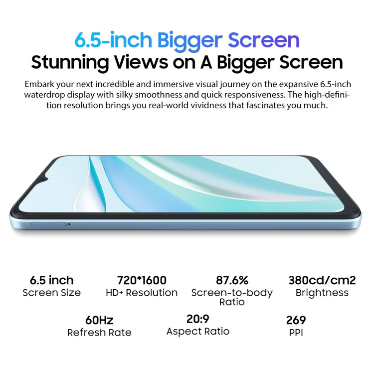 [HK Warehouse] Blackview WAVE 6C, 2GB+32GB, 6.5 inch Android 13 Unisoc SC9863A Octa Core up to 1.6GHz, Network: 4G, OTG(Black) - Blackview by Blackview | Online Shopping South Africa | PMC Jewellery