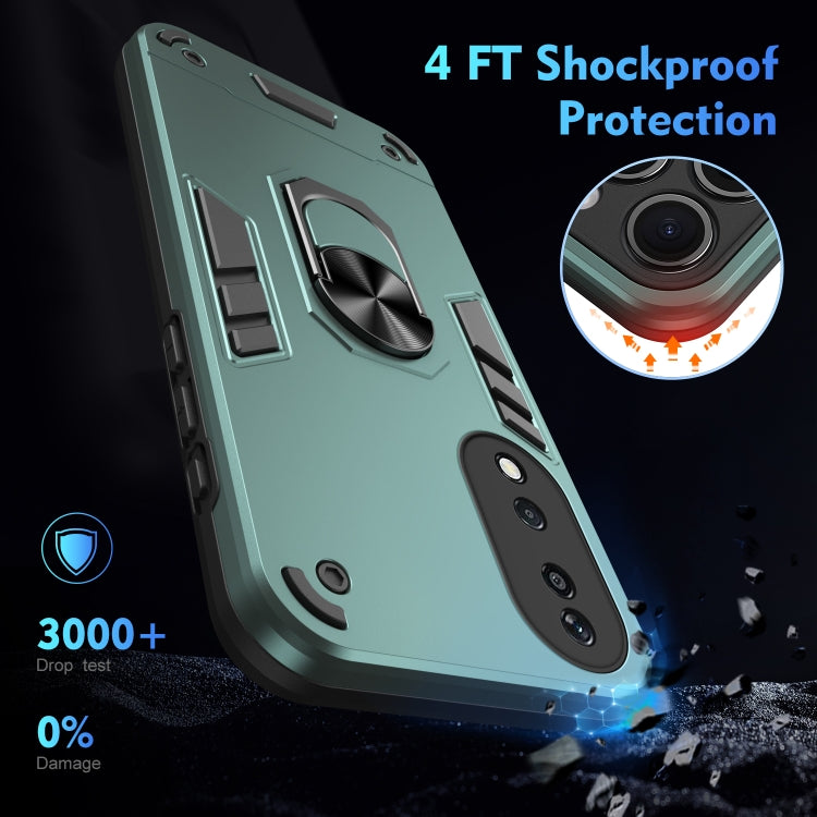 For Honor X7b Shockproof Metal Ring Holder Phone Case(Green) - free shipping - PMC TechLife - Order now!