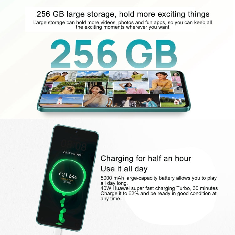 Hi Enjoy 70 Pro 5G, 8GB+128GB, Side Fingerprint Identification, 6.7 inch HarmonyOS 4.0 Dimensity 700 Octa Core 2.2GHz, Network: 5G, OTG, Not Support Google Play(Green) - Huawei Mate & P by Huawei | Online Shopping South Africa | PMC Jewellery