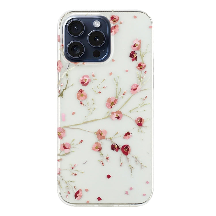 For iPhone 16 Pro Colorful Painting Pattern TPU Phone Case(Red Flowers) - iPhone 16 Pro Cases by PMC Jewellery | Online Shopping South Africa | PMC Jewellery | Buy Now Pay Later Mobicred