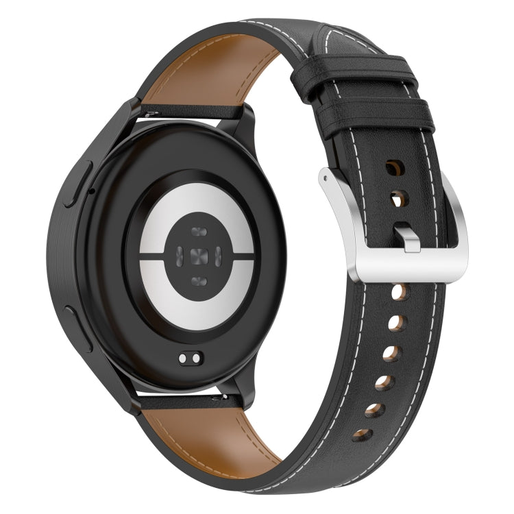 For Xiaomi Watch 2 22mm Genuine Leather Watch Band(Black) - Watch Bands by PMC TechLife | Online Shopping South Africa | PMC TechLife