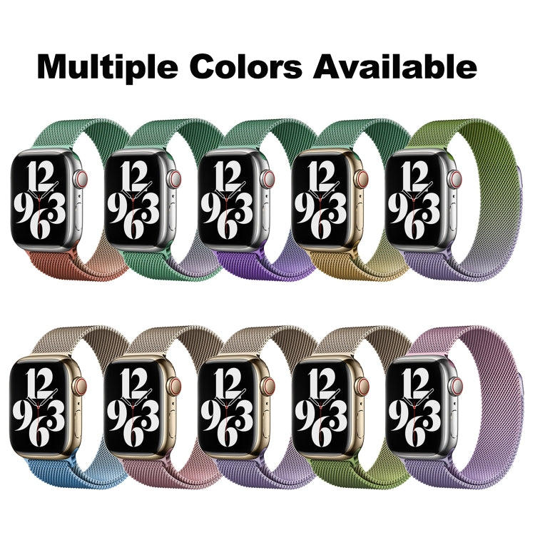 For Apple Watch Ultra 2 49mm Milan Gradient Loop Magnetic Buckle Watch Band(Purple Green) - Watch Bands by PMC Jewellery | Online Shopping South Africa | PMC Jewellery