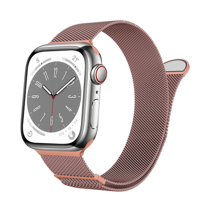 For Apple Watch 38mm Two Color Milanese Loop Magnetic Watch Band(Pink Orange) - Watch Bands by PMC Jewellery | Online Shopping South Africa | PMC Jewellery