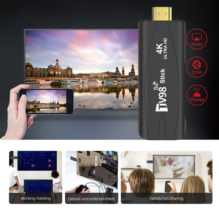 TV98 Rockchip 3228A Quad Core 4K HD Bluetooth Android TV Stick, RAM:4GB+32GB(US Plug) - Android TV Sticks by PMC TechLife | Online Shopping South Africa | PMC TechLife | Buy Now Pay Later Mobicred