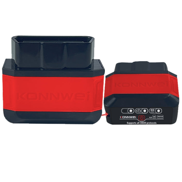 KONNWEI KW906 Bluetooth 5.0 Car OBD2 Scanner Support Android & iOS(Black Red) - free shipping - PMC TechLife - Order now!