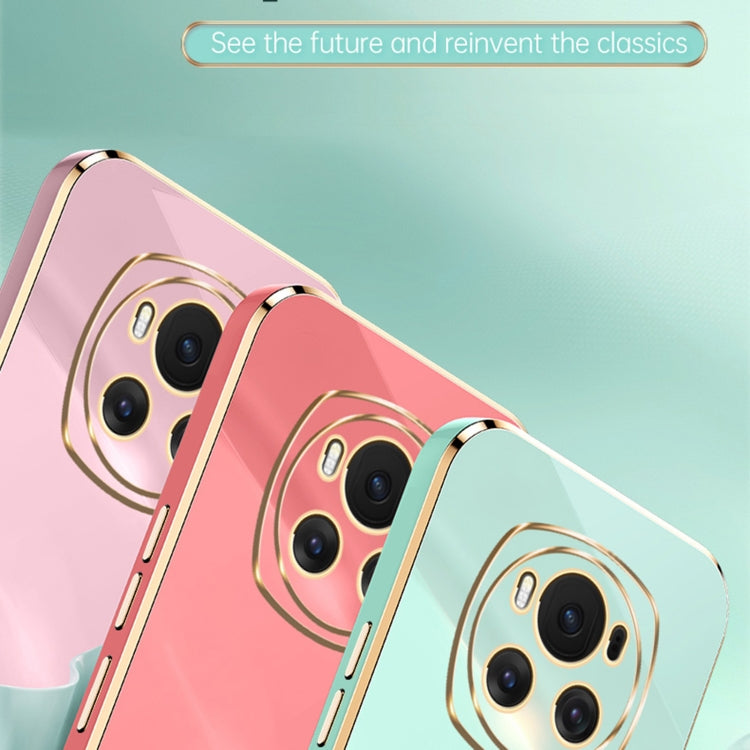 For Honor Magic6 5G XINLI Straight 6D Plating Gold Edge TPU Phone Case(Mint Green) - Honor Cases by XINLI | Online Shopping South Africa | PMC Jewellery | Buy Now Pay Later Mobicred