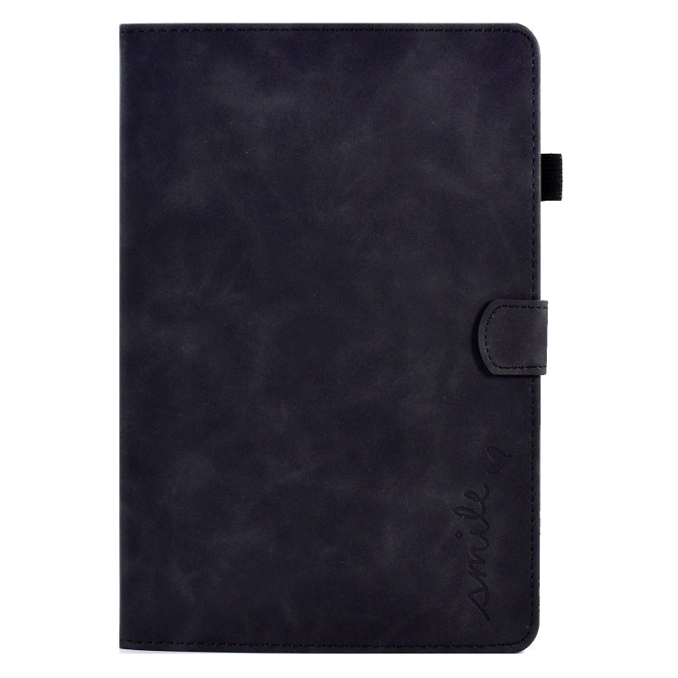 For Lenovo Tab M11 / Xiaoxin Pad 11 2024 Smile Embossed Smart Leather Tablet Case(Black) - Lenovo by PMC Jewellery | Online Shopping South Africa | PMC Jewellery | Buy Now Pay Later Mobicred