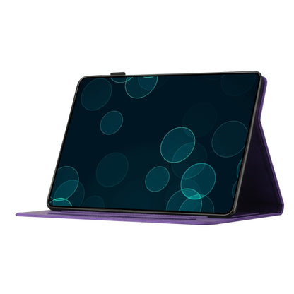 For Samsung Galaxy Tab S9 X710/X716B/X718U Coconut Tree Embossed Smart Leather Tablet Case(Purple) - Galaxy Tab S9 Cases by PMC Jewellery | Online Shopping South Africa | PMC Jewellery | Buy Now Pay Later Mobicred