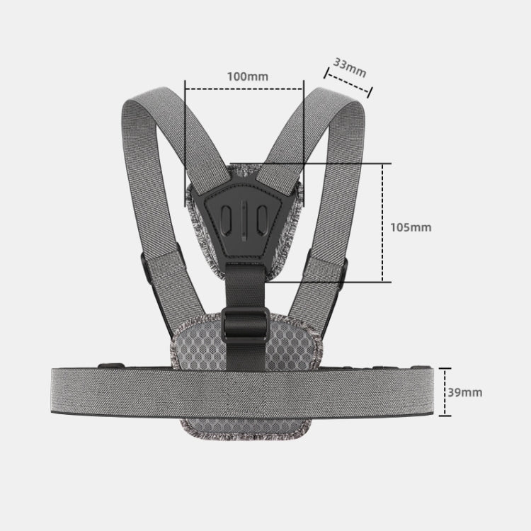 7 in 1 Phone Clamp Adjustable Body Mount Belt Chest Strap with Mount & Screw(Grey) - Chest Belt by RUIGPRO | Online Shopping South Africa | PMC Jewellery | Buy Now Pay Later Mobicred