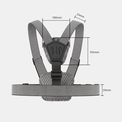 3 in 1 Adjustable Body Mount Belt Chest Strap with Mount & Screw(Grey) - Chest Belt by RUIGPRO | Online Shopping South Africa | PMC Jewellery | Buy Now Pay Later Mobicred
