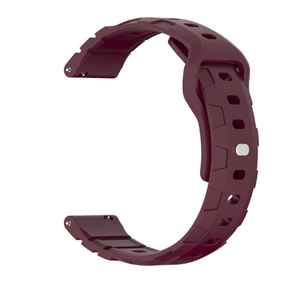 18mm Armor Silicone Watch Band(Wine Red) - 20mm Bands by PMC Jewellery | Online Shopping South Africa | PMC Jewellery