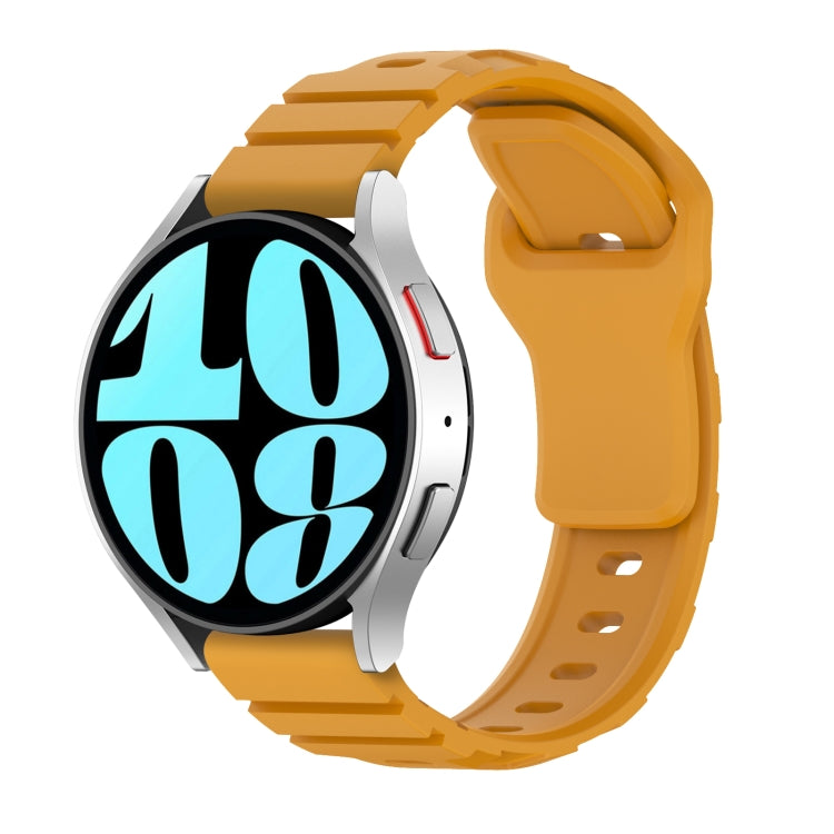 20mm Armor Silicone Watch Band(Yellow) - 20mm Bands by PMC TechLife | Online Shopping South Africa | PMC TechLife
