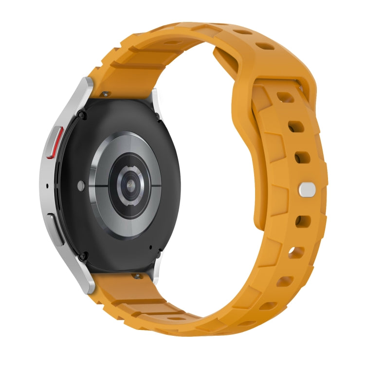 22mm Armor Silicone Watch Band(Yellow) - 22mm Bands by PMC Jewellery | Online Shopping South Africa | PMC Jewellery