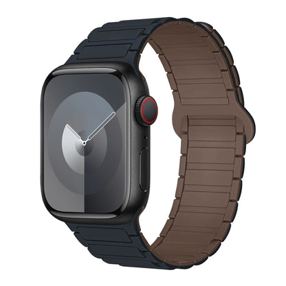 For Apple Watch Series 5 44mm I-Shaped Magnetic Silicone Watch Band(Midnight Chocolate) - Watch Bands by PMC Jewellery | Online Shopping South Africa | PMC Jewellery