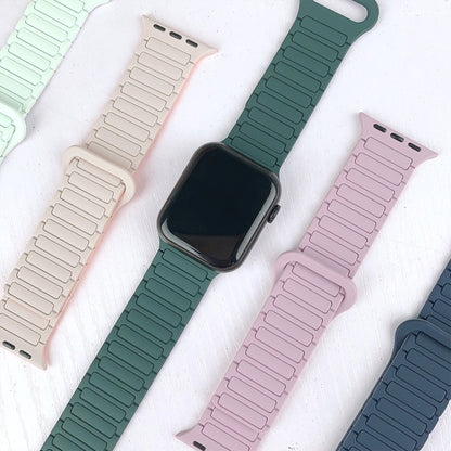 For Apple Watch Ultra 49mm I-Shaped Magnetic Silicone Watch Band(Mint White) - Watch Bands by PMC Jewellery | Online Shopping South Africa | PMC Jewellery