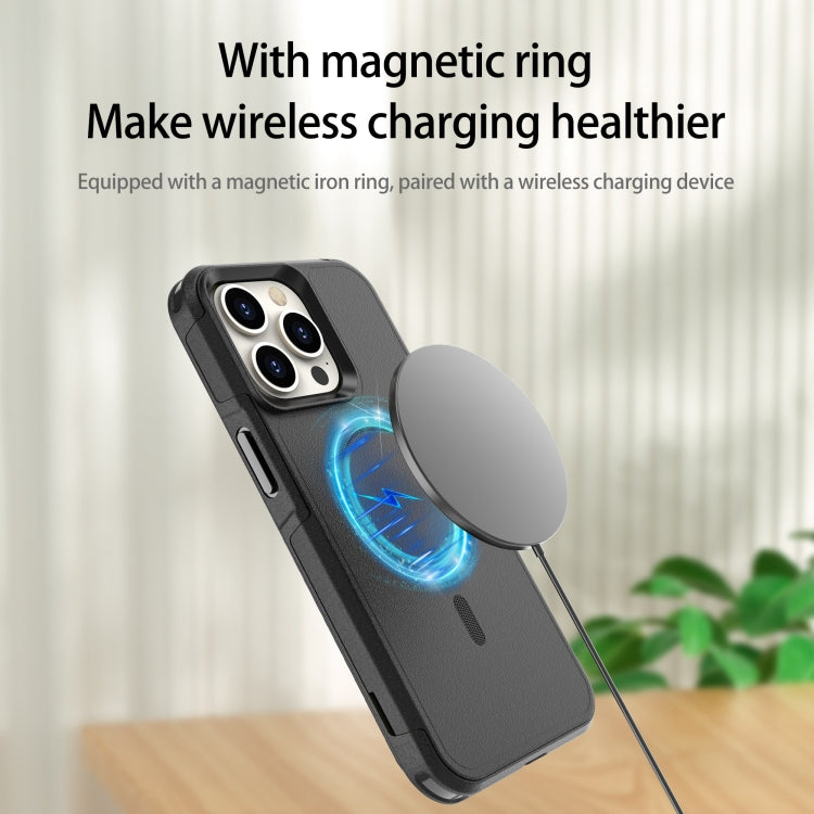 For iPhone 15 Pro Max RedPepper Armor Magsafe PC Hybrid TPU Phone Case(Black) - free shipping - PMC Jewellery - Order now!