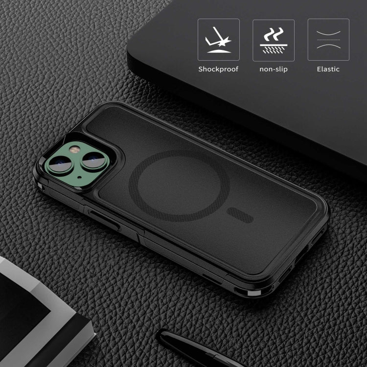 For iPhone 14 Plus RedPepper Armor Magsafe PC Hybrid TPU Phone Case(Black) - free shipping - PMc TechLife - Order now!
