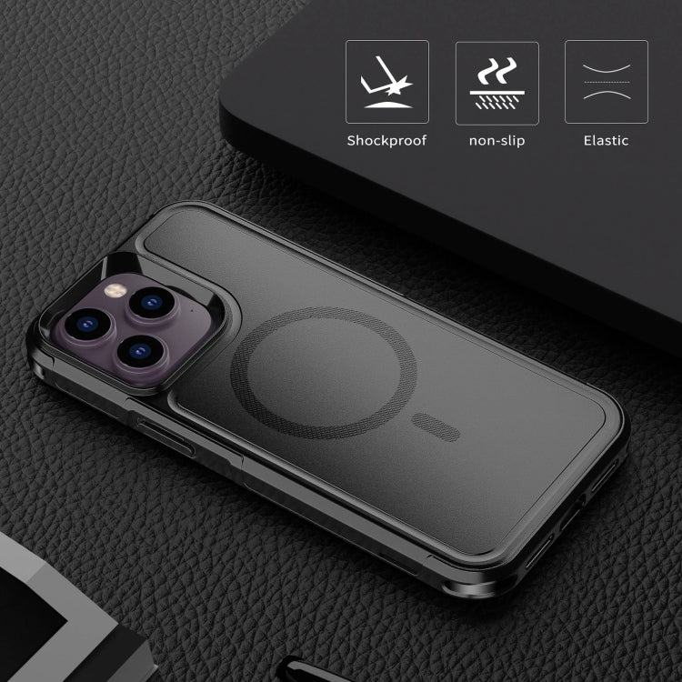 For iPhone 14 Pro RedPepper Armor Magsafe PC Hybrid TPU Phone Case(Black) - free shipping - PMc TechLife - Order now!