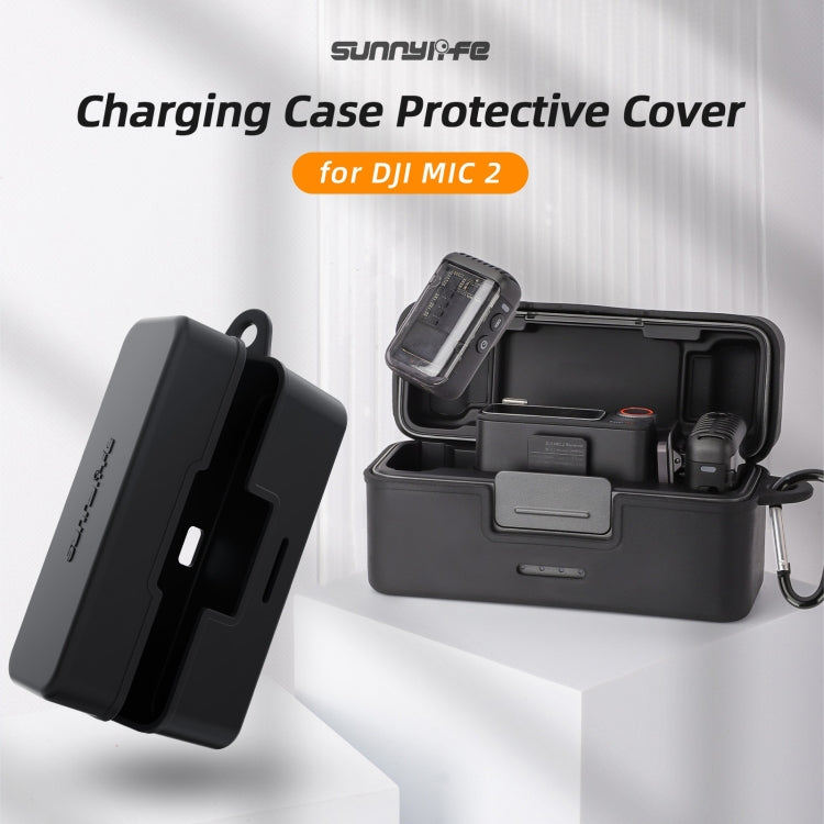 For DJI Mic 2 Sunnylife BHT772 Charging Case Wireless Mic Soft Scratch-proof Protective Cove(Black) - Case & Bags by Sunnylife | Online Shopping South Africa | PMC Jewellery