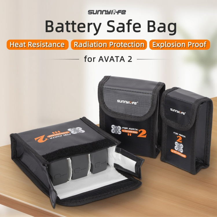 For DJI Avata 2 Sunnylife Battery Explosion-proof Safe Bag Protective Li-Po Safe Bag(For 3pcs Batteries) -  by Sunnylife | Online Shopping South Africa | PMC Jewellery