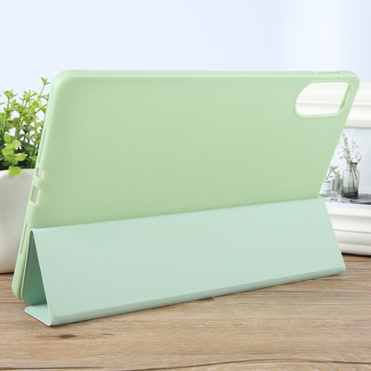 For Huawei MatePad SE 11 2024 Tri-fold Silicone Leather Tablet Case(Green) - Huawei by PMC Jewellery | Online Shopping South Africa | PMC Jewellery | Buy Now Pay Later Mobicred