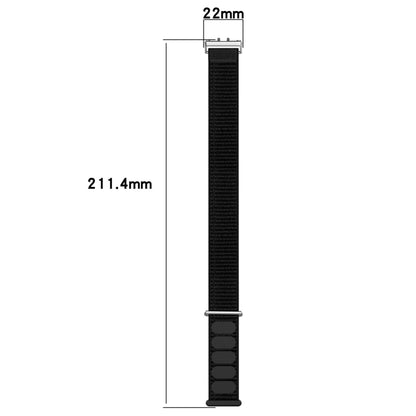 For Samsung Galaxy Fit 3 Nylon Loop Hook and Loop Fastener Watch Band(Official Black) - Watch Bands by PMC Jewellery | Online Shopping South Africa | PMC Jewellery