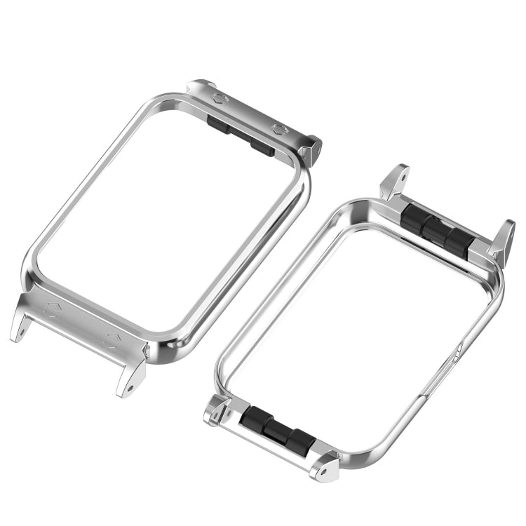 For Samsung Galaxy Fit 3 18mm Metal Frame Watch Protective Case(Silver) - Watch Cases by PMC TechLife | Online Shopping South Africa | PMC TechLife