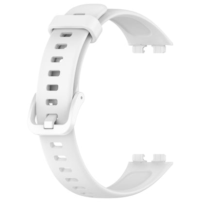 For Huawei Band 9 / 9 NFC Solid Color Colorful Buckle Silicone Watch Band(White) - Watch Bands by PMC Jewellery | Online Shopping South Africa | PMC Jewellery