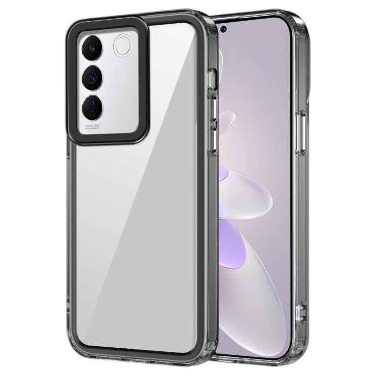 For vivo V27e/Y200/V29e 5G Taiwan/V30 Lite Transparent Acrylic + TPU Shockproof Phone Case(Transparent Black) - vivo Cases by PMC Jewellery | Online Shopping South Africa | PMC Jewellery | Buy Now Pay Later Mobicred
