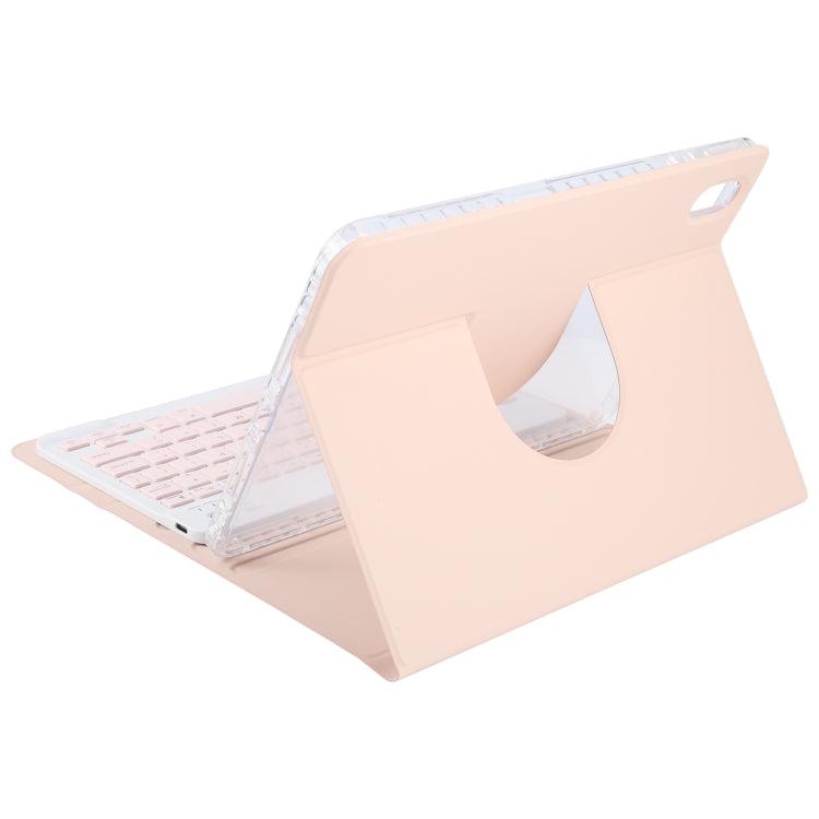 For Xiaomi Pad 6 Square Button Bluetooth Keyboard Rotatable Holder Leather Case(Rose Gold) - Others Keyboard by PMC Jewellery | Online Shopping South Africa | PMC Jewellery