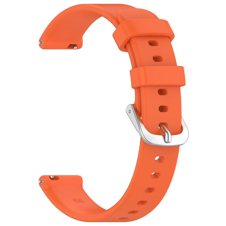 For Garmin Lily 2 14mm Silver Buckle Silicone Watch Band Wristband(Orange) - Watch Bands by PMC Jewellery | Online Shopping South Africa | PMC Jewellery