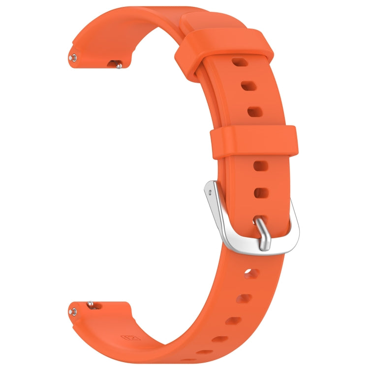 12mm Universal Solid Color Silver Buckle Silicone Watch Band(Orange) - 20mm Bands by PMC Jewellery | Online Shopping South Africa | PMC Jewellery