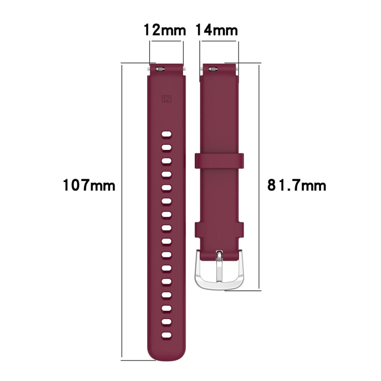 12mm Universal Solid Color Silver Buckle Silicone Watch Band(Starlight) - 20mm Bands by PMC Jewellery | Online Shopping South Africa | PMC Jewellery