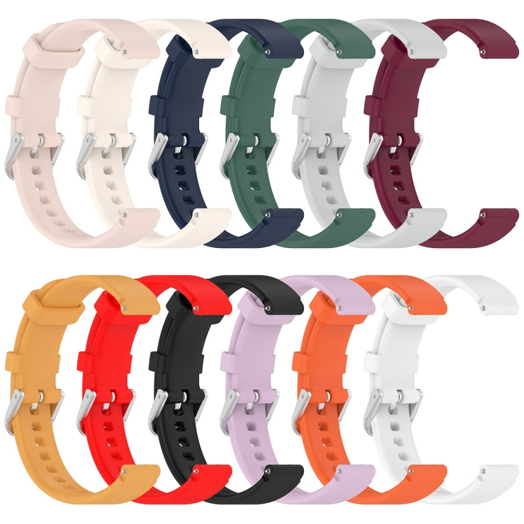 12mm Universal Solid Color Silver Buckle Silicone Watch Band(Purple) - 20mm Bands by PMC Jewellery | Online Shopping South Africa | PMC Jewellery