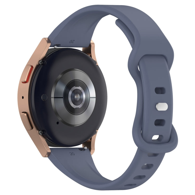 20mm Slim Reverse Buckle Silicone Watch Band(Blue Grey) - 20mm Bands by PMC TechLife | Online Shopping South Africa | PMC TechLife
