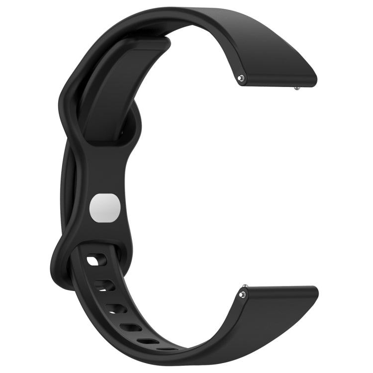 22mm Slim Reverse Buckle Silicone Watch Band(Black) - 22mm Bands by PMC Jewellery | Online Shopping South Africa | PMC Jewellery